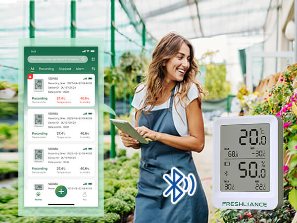 BlueTag TH20 LCD HACCP Bluetooth Регистратор данных температуры и влажности