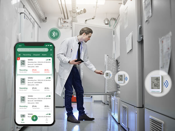 BlueTag TH20 LCD HACCP Bluetooth Регистратор данных температуры и влажности